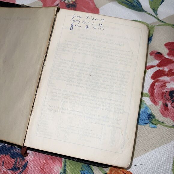 Genuine Morocco Leather Bible NEEDS RESTORATION Bad Condition Red Letter Edition - Picture 10 of 16